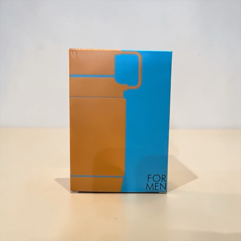 Bright Blue and Orange Men’s Fragrance Box
